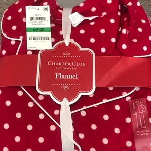 Charter Club Flannel Long Sleeve Pajama Set